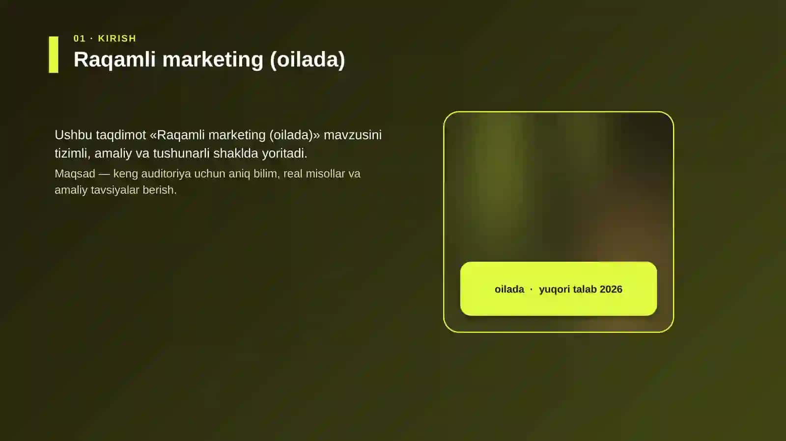 Raqamli marketing (oilada) 2