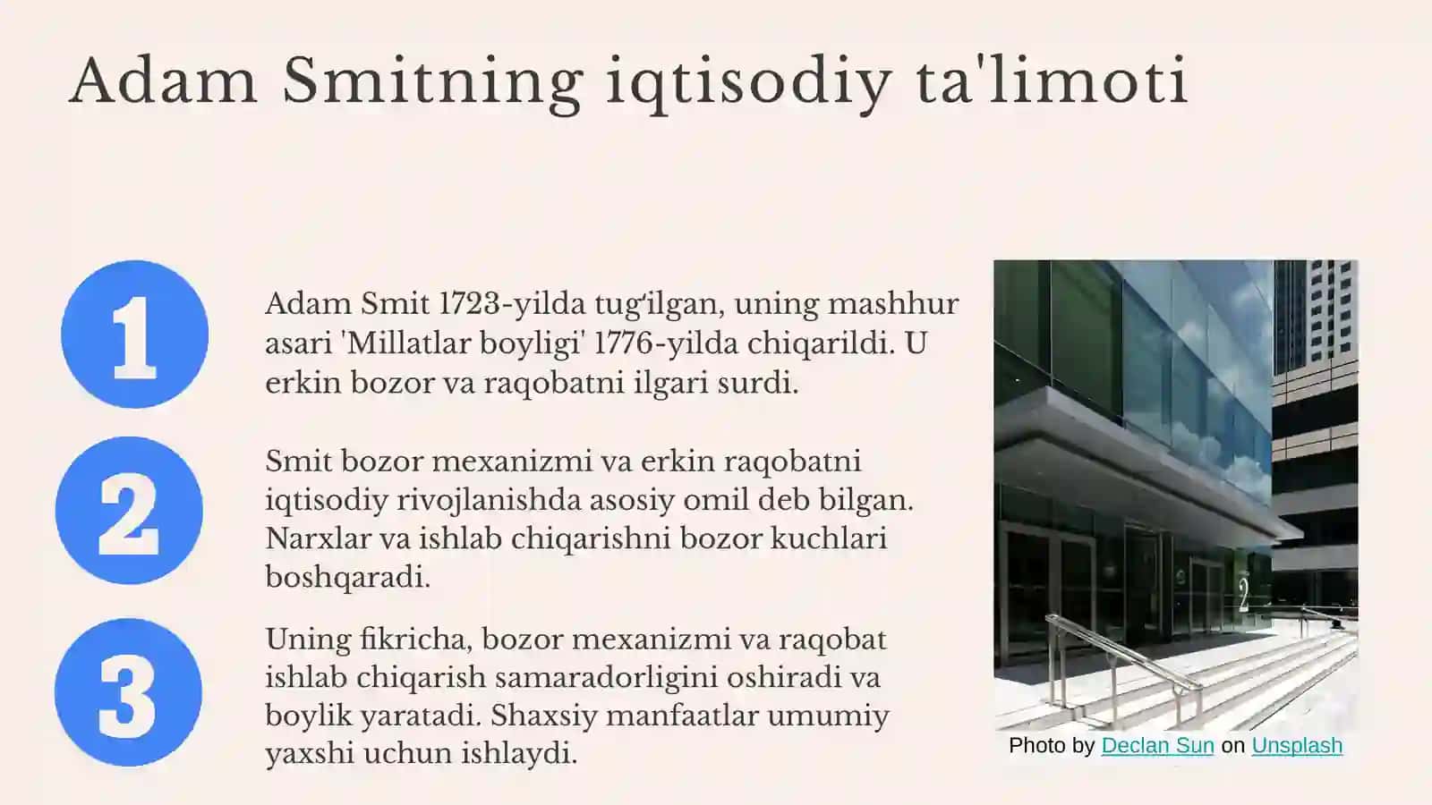 Klassik iqtisodiy maktabning to'la shakllanishi. Adam Smit va David Rikardo iqtisodiy ta'limotlari 4