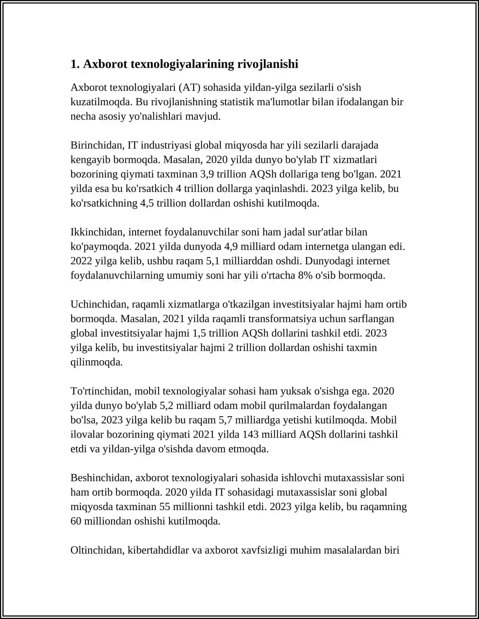 AHBOROT KOMMUNIKATSIYA TEHNALOGIYALARNING ROLI VA AHAMIYATI 4
