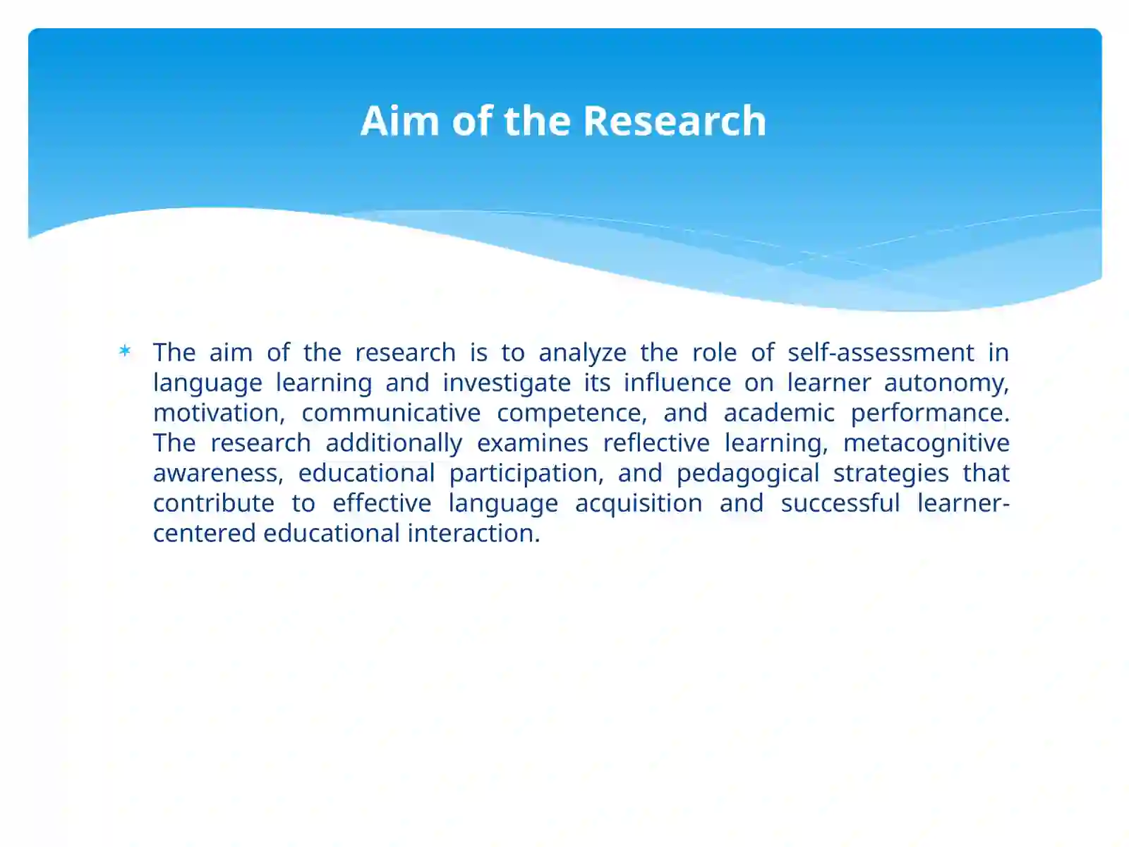 Self-Assessment in Language Learning 4