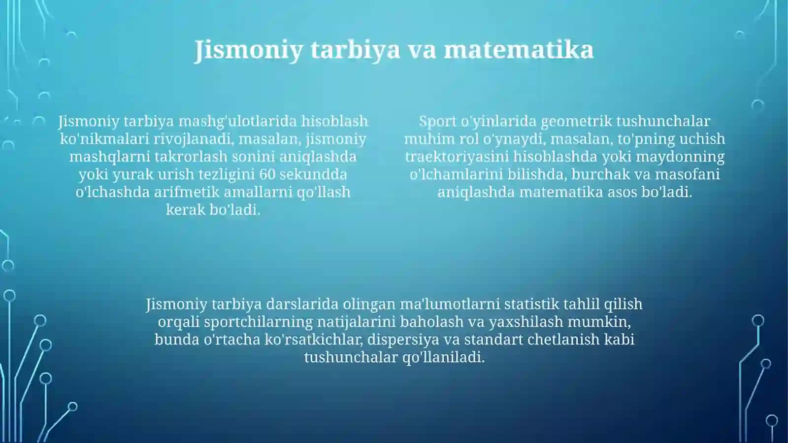 Jismoniy tarbiyaning boshqa tarbiya yo‘nalishlari bilan aloqadorligi 4