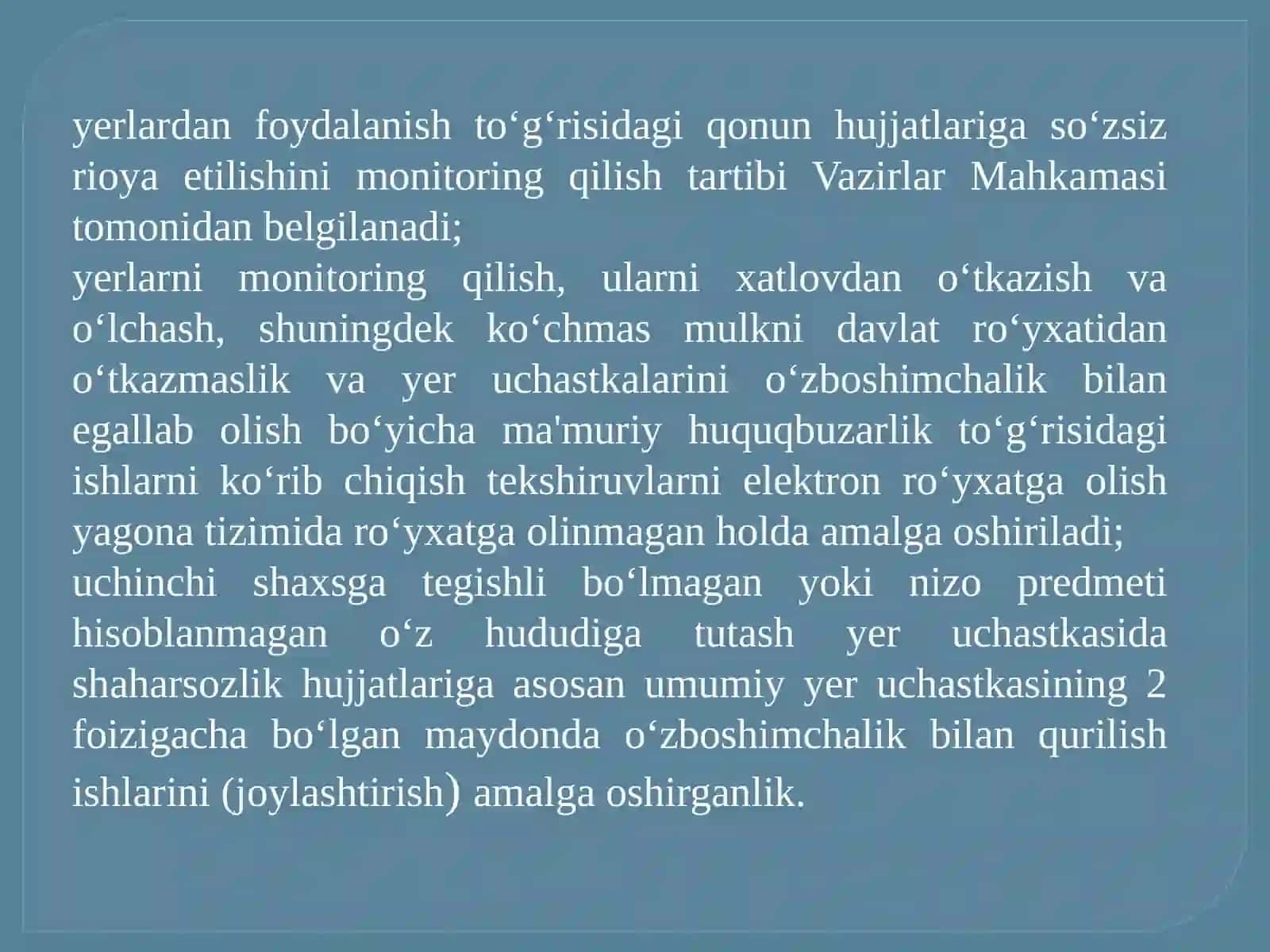 Yerga   oid  huquq   buzarliklar   va  ularning turlari 4