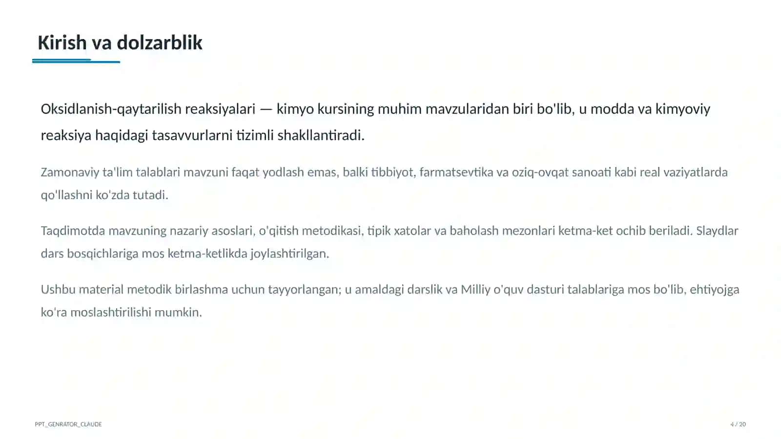 Oksidlanish-qaytarilish reaksiyalari (8-sinf) 4