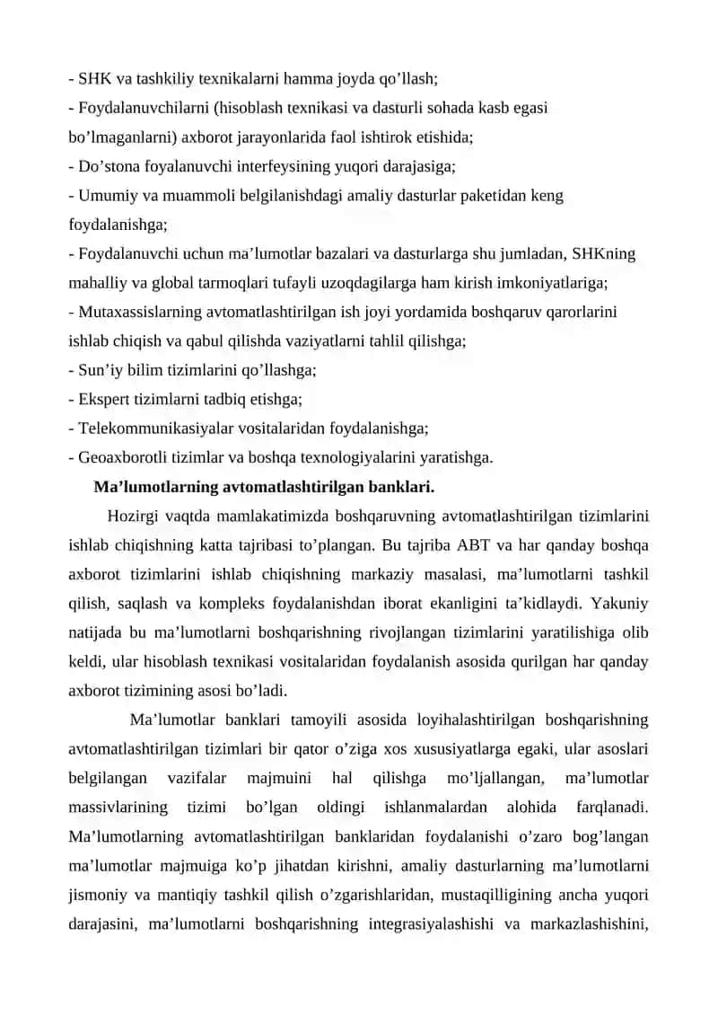 MA'LUMOTLAR BAZASI MUHITIDA FOYDALANUVCHILAR DASTURINI YARATISH 4