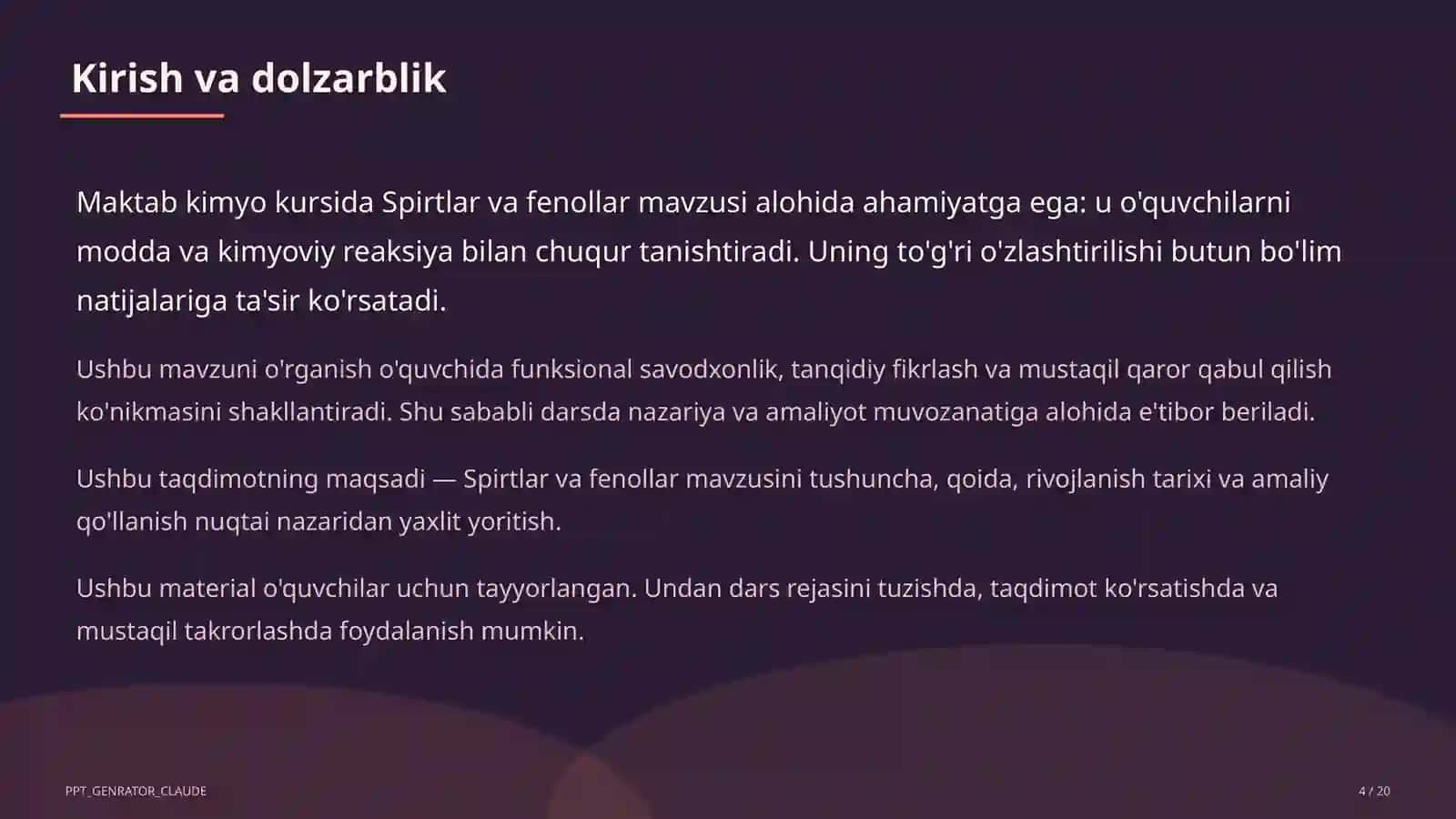Spirtlar va fenollar (10-sinf) 4