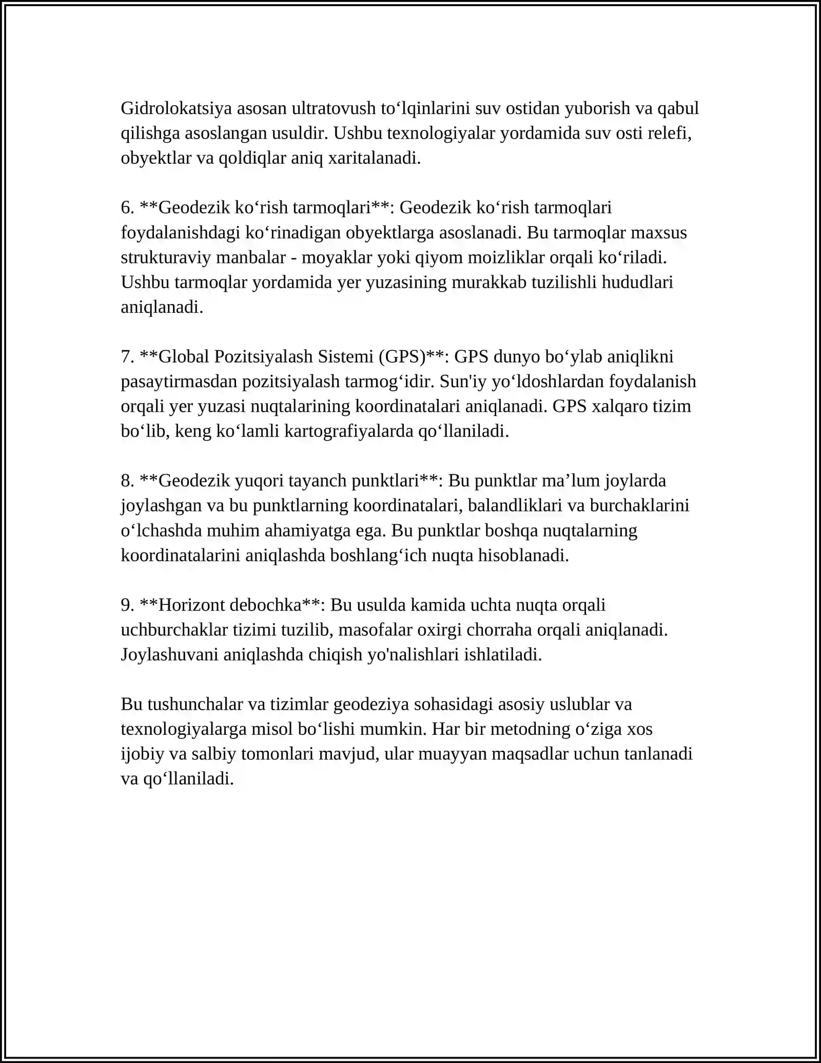GEODEZIK TAYANCH TOʻRLARI 4