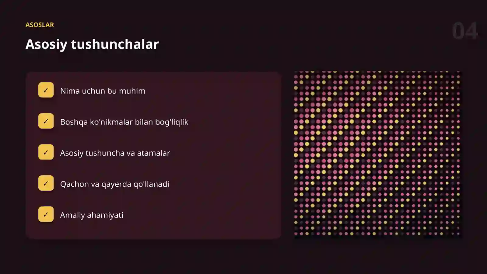 Ma'lumotlar bilan ishlash 4