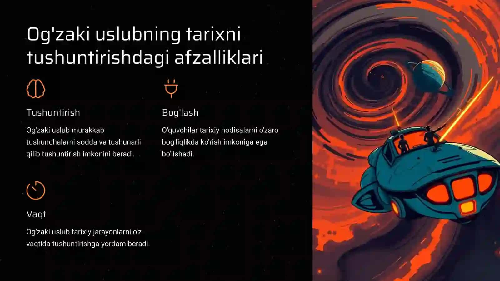 Og'zaki uslubning ahamiyati Tarixni o'qitishda 4