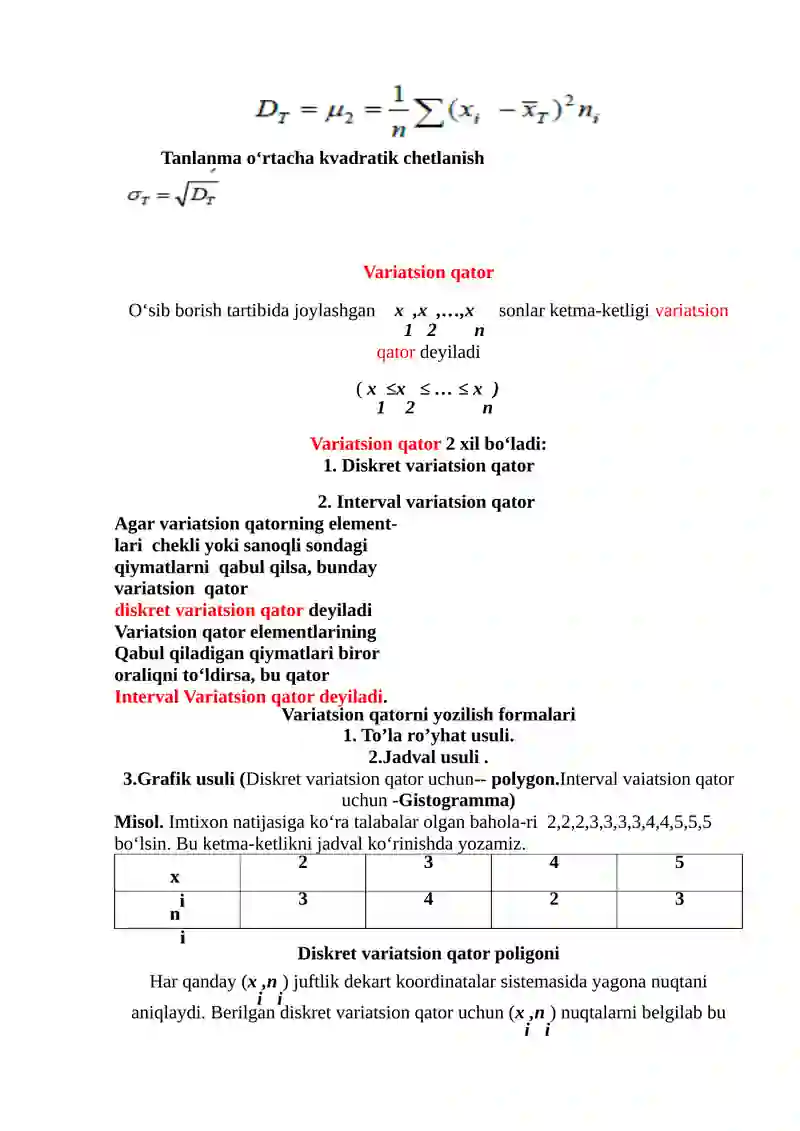EHTIMOLLIK VA STATISTIKA 4