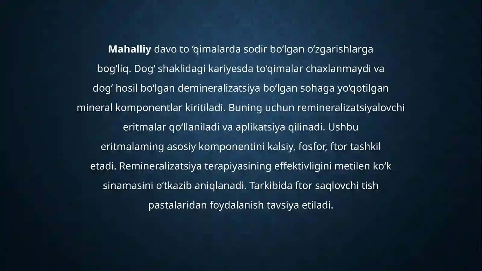 Kariesni umumiy davolash 4
