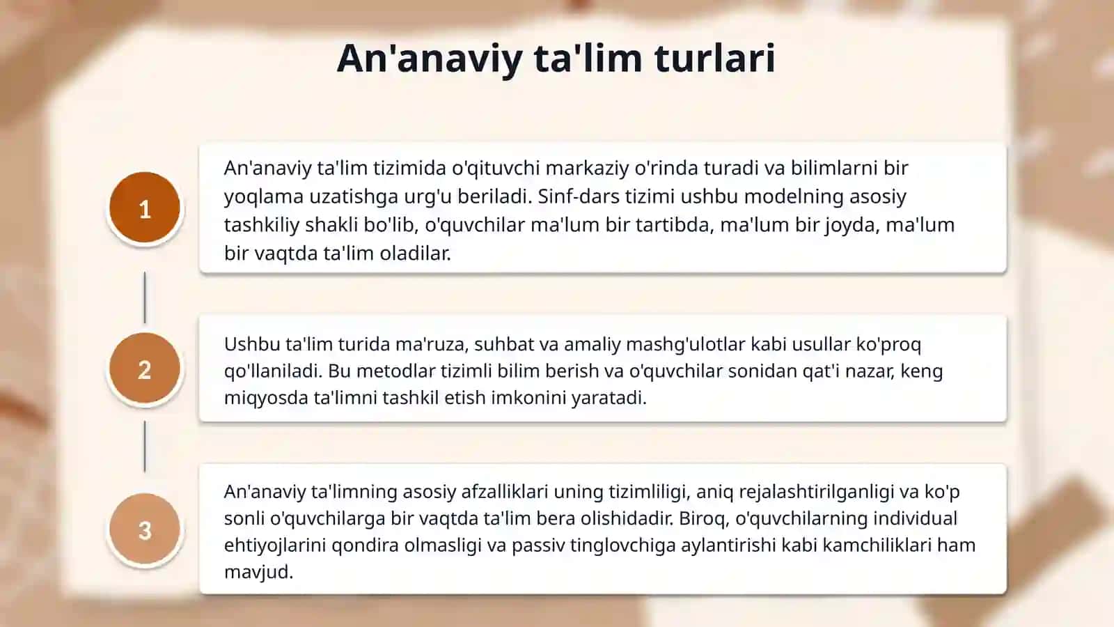 Ta'lim turlari va ta'limni tashkil etish shakllari 4