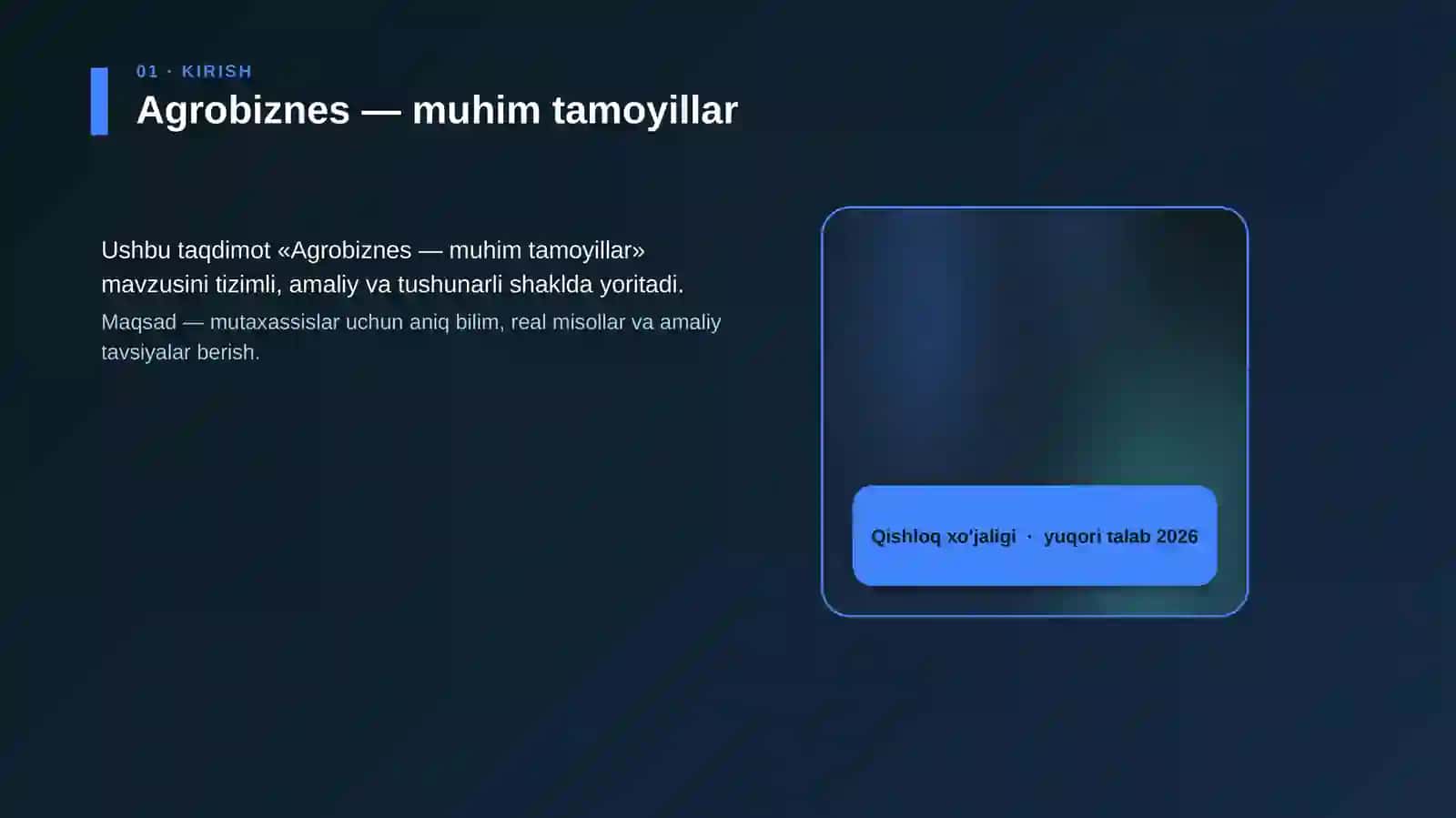 Agrobiznes — muhim tamoyillar 4