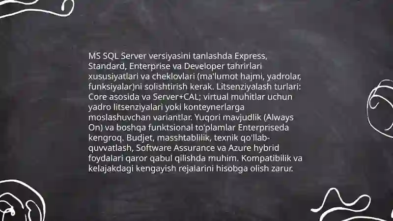 MS SQL Server ma'lumotlar bazasini boshqarish tizimi 4