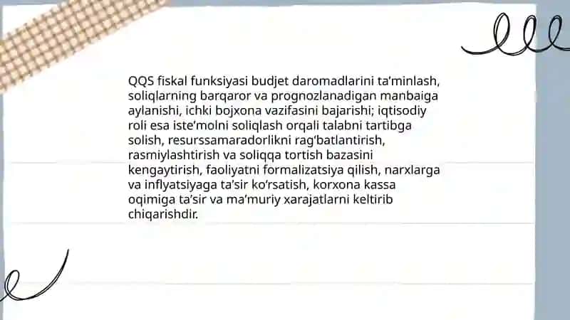 Qoʻshilgan qiymat soligʻining iqtisodiy mohiyati va davlat budjeti daromadlarini shakillantirishdagi ahamiyati 4