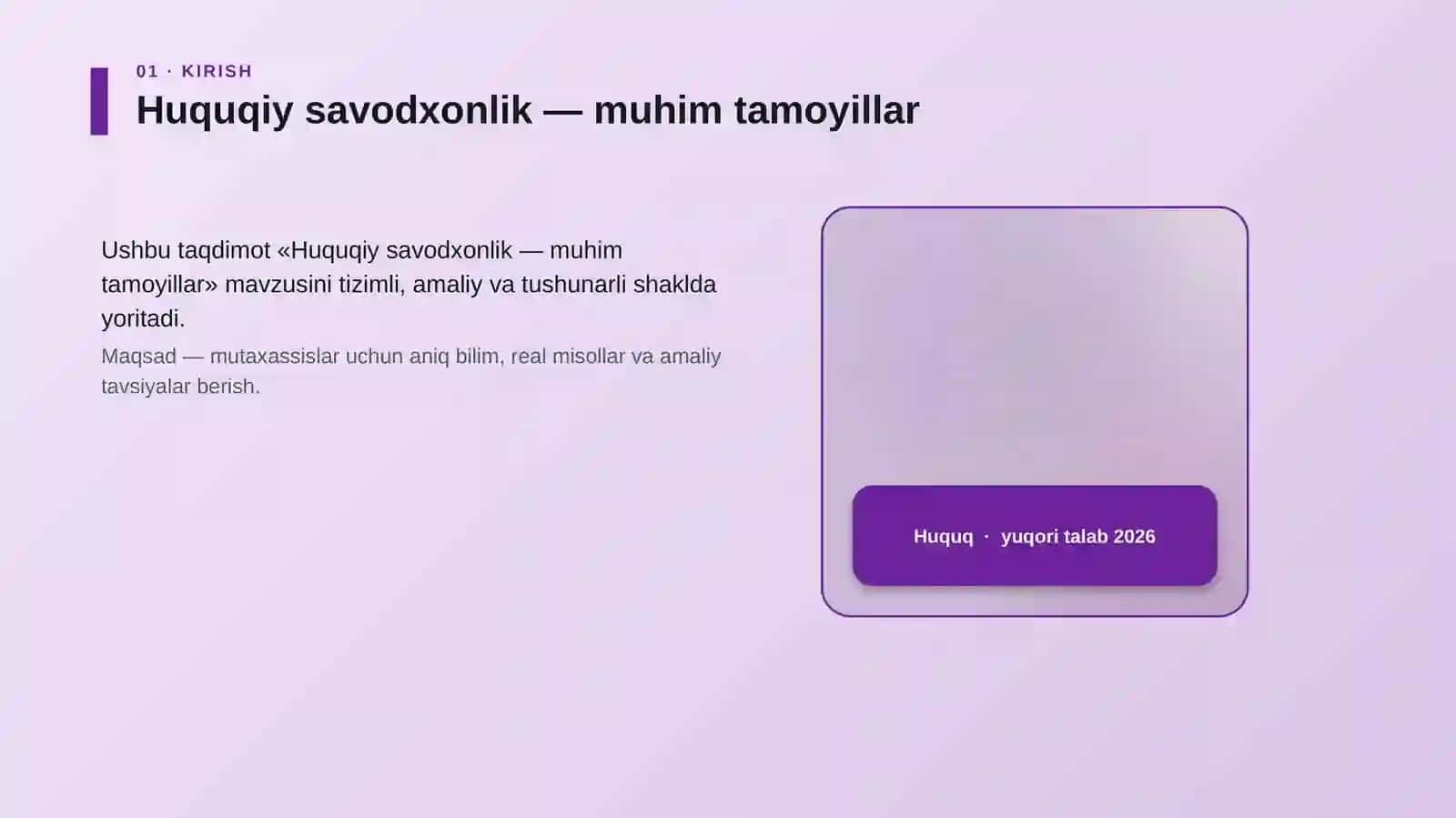 Huquqiy savodxonlik — muhim tamoyillar 4
