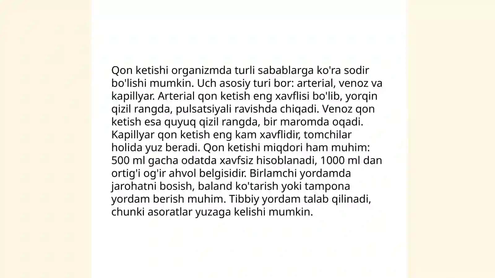 Qon ketishi tushunchasi turlari,sabablari belgilari.Qon ketishi sindromi 4