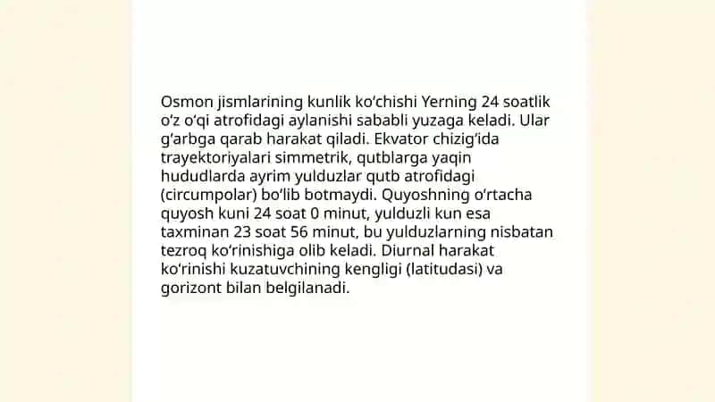 Yerning oʻz oʻqi atrofida aylanishning geografik oqibatlari 4
