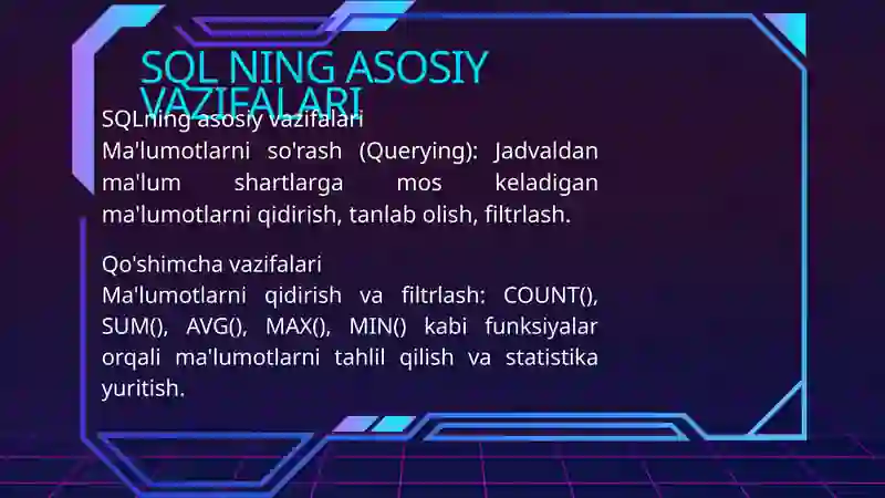 SQL ASOSLARI (SELECT,INSERT) 4