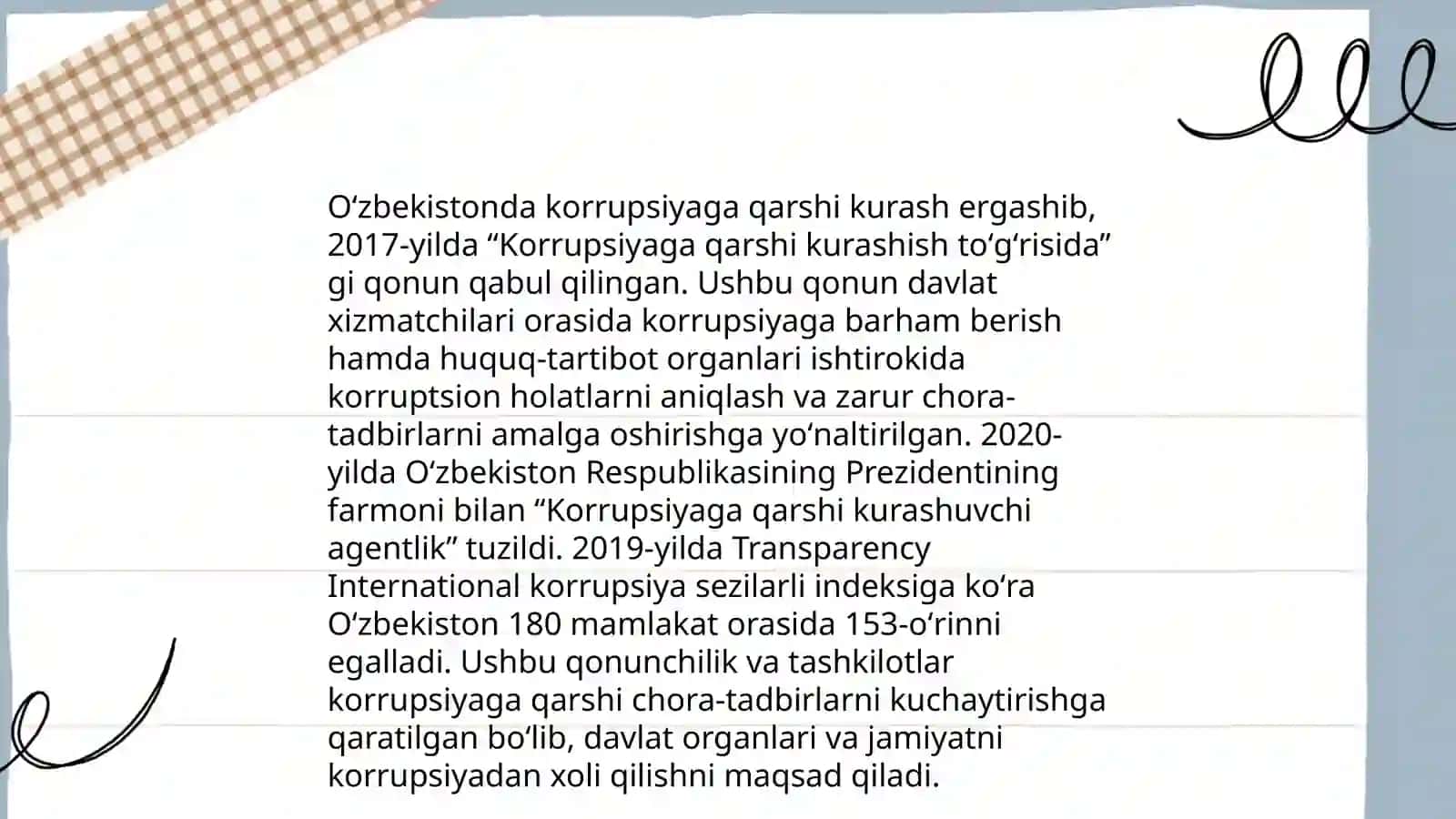 Korupsiyaga qarshi kurashish 4