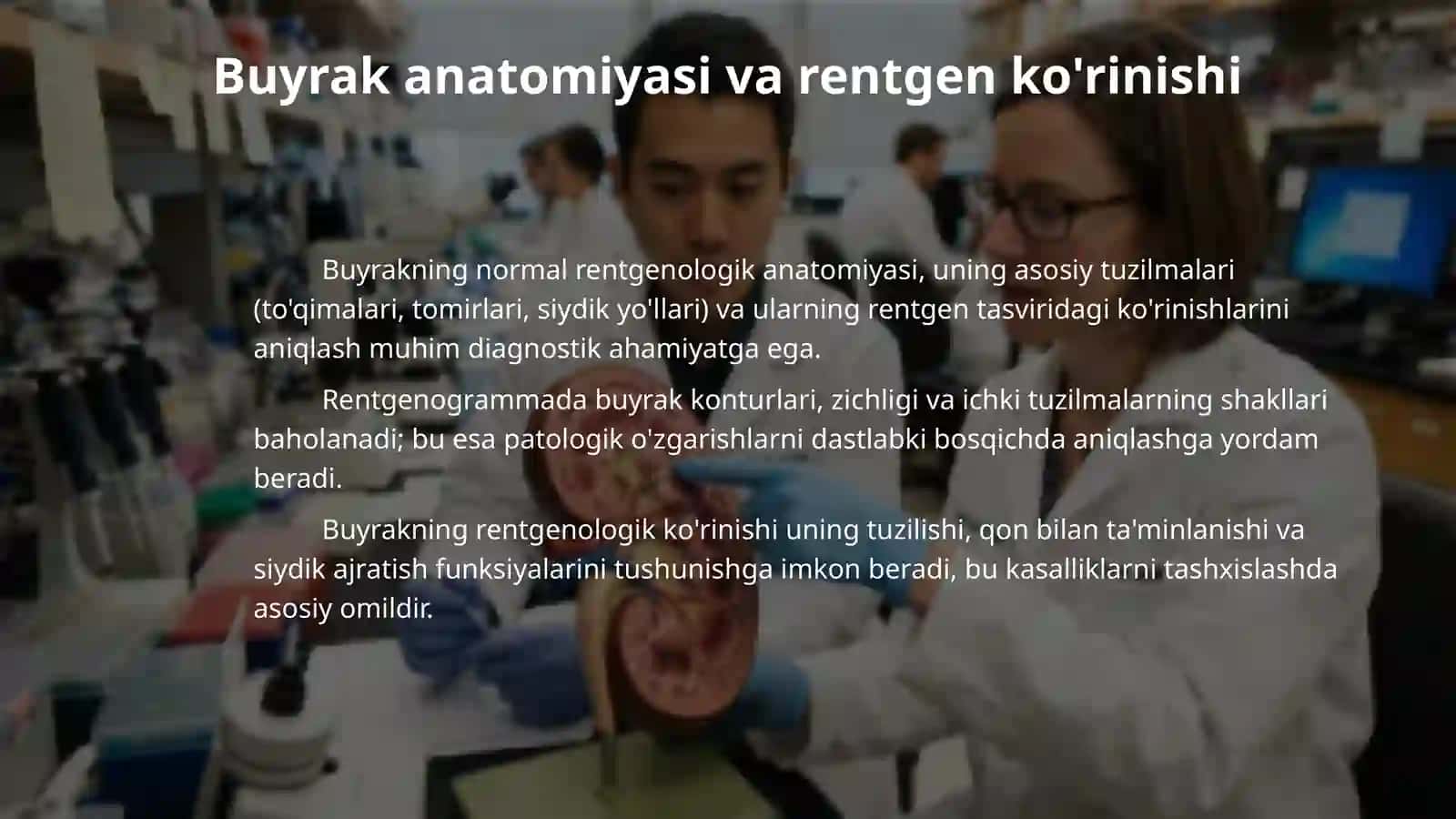 Buyrak kasalliklarida rentgenologik tekshirish usullari 4