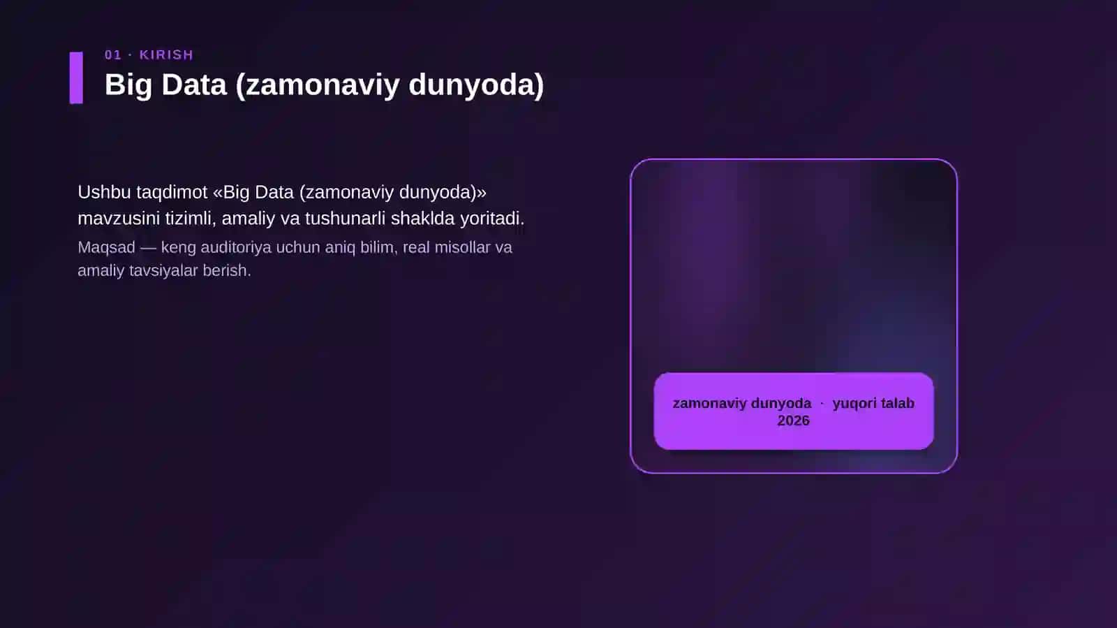 Big Data (zamonaviy dunyoda) 4
