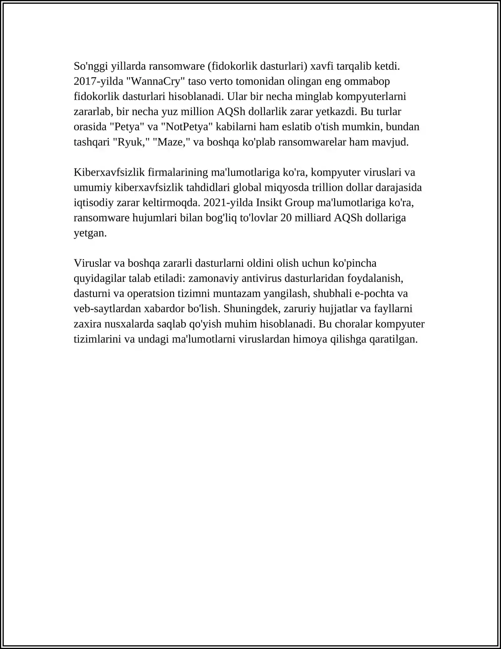 ZARARKUNANDA DASTURLASH TURLARI 4