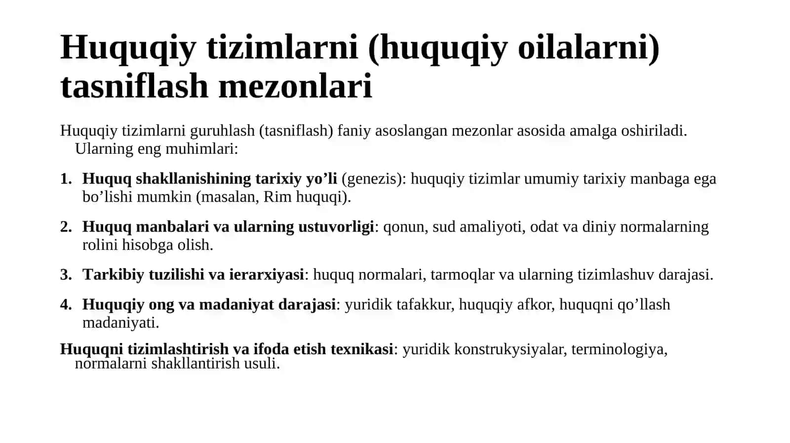 Dunyoning zamonaviy huquqiy tizimlari 4
