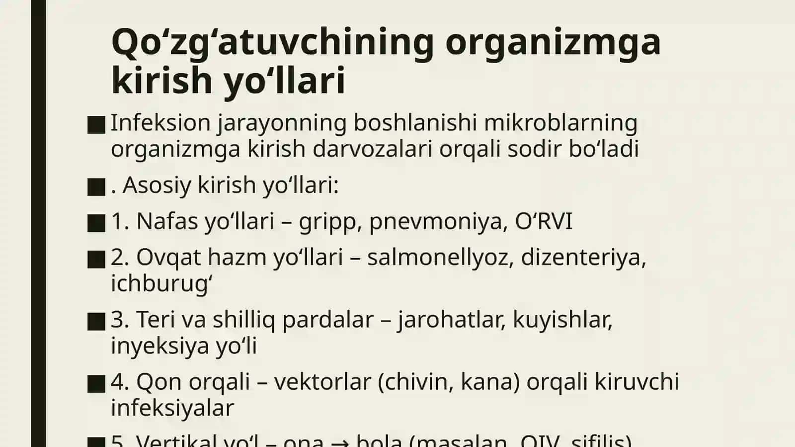 Umumiy infeksion jarayon haqida tushuncha 4