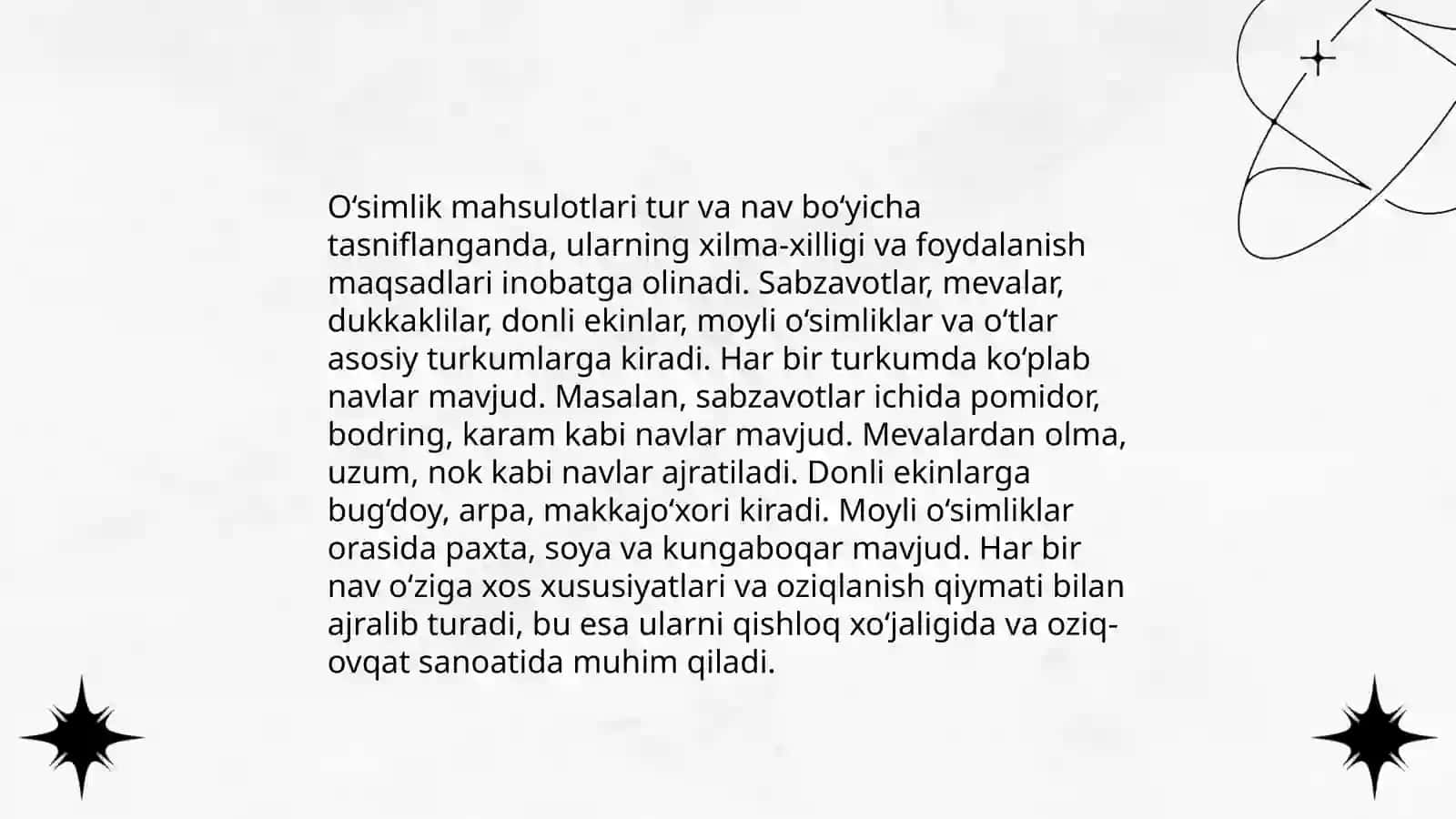 Qishloq xo'jaligi mahsulotlarini sifat ko'rsatkichlari va ularni saralash hamda joylash usulari 4