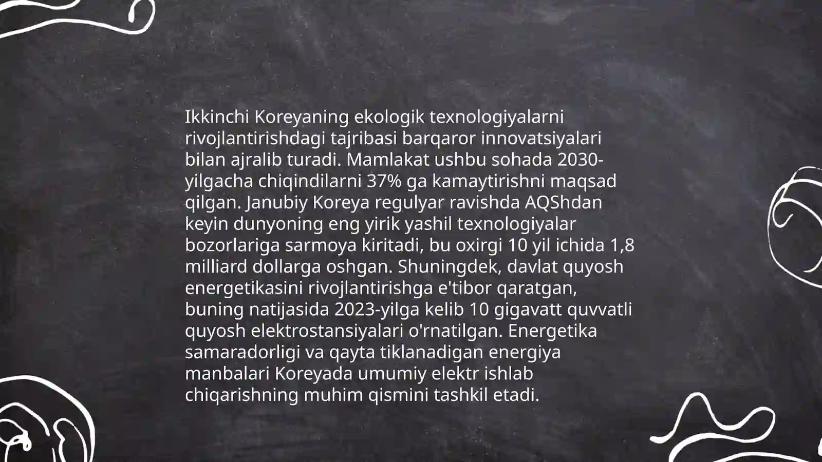 Janubiy Koreyaning yashil iqtisodiyotga o'tish strategiyasi 4