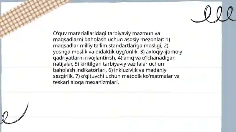 Darslik va oʻquv materiallarida tarbiyaviy komponentni tahlili 4