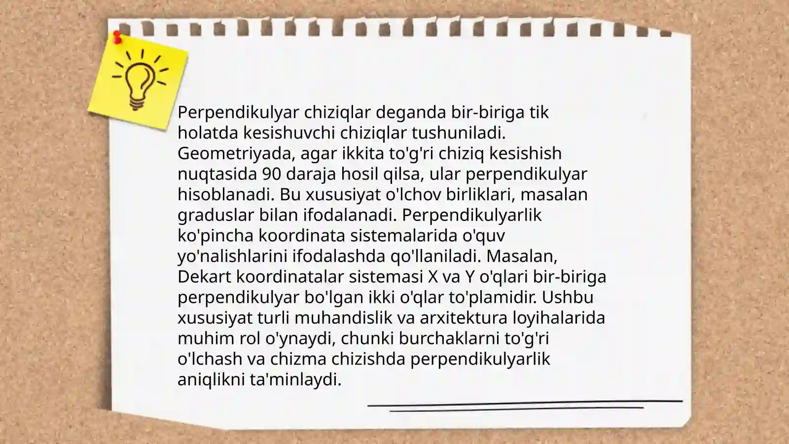 Parallel va perpendikulyar toʻgʻri chiziqlar 4