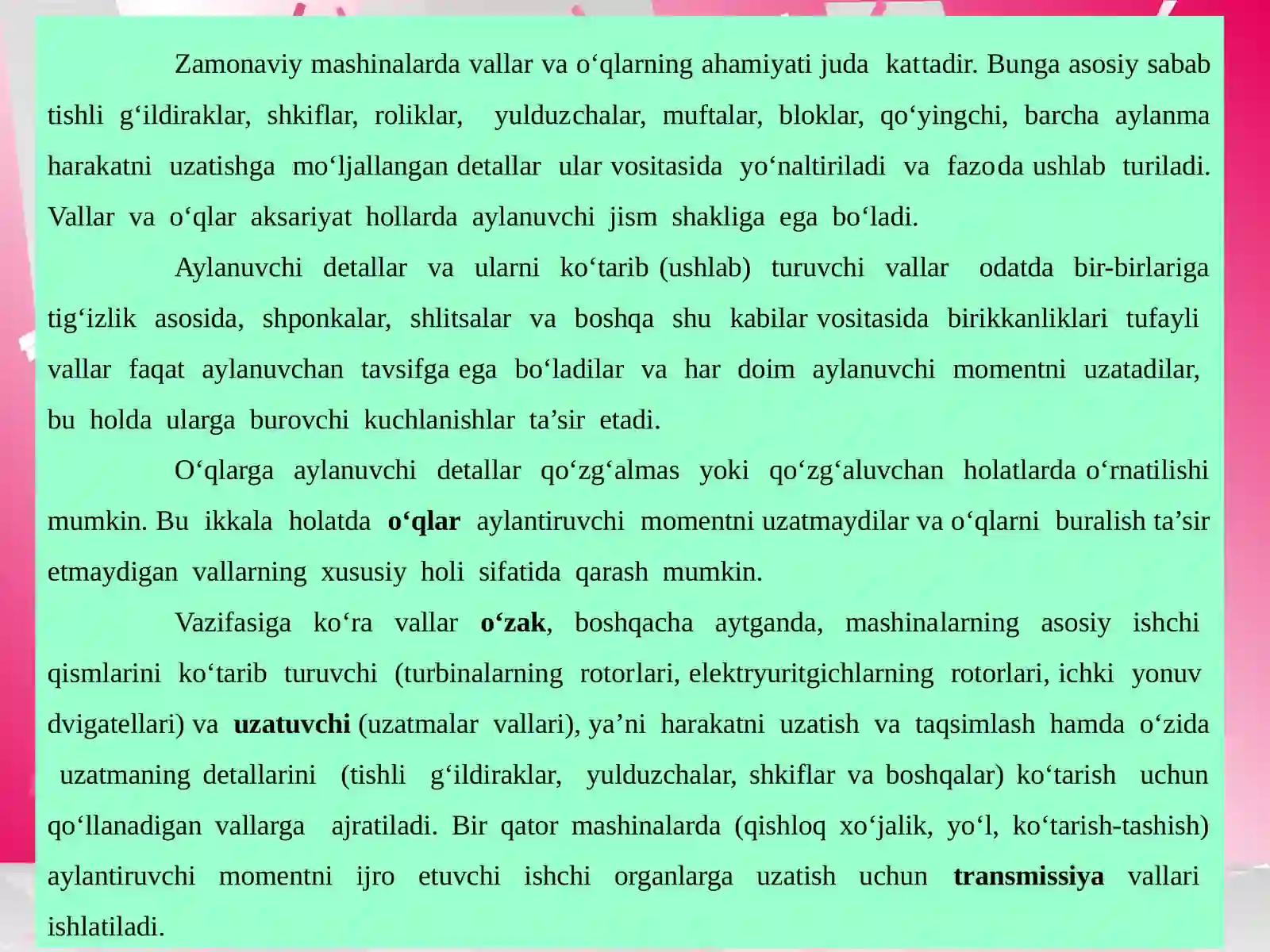 Vallar va o‘qlar 4