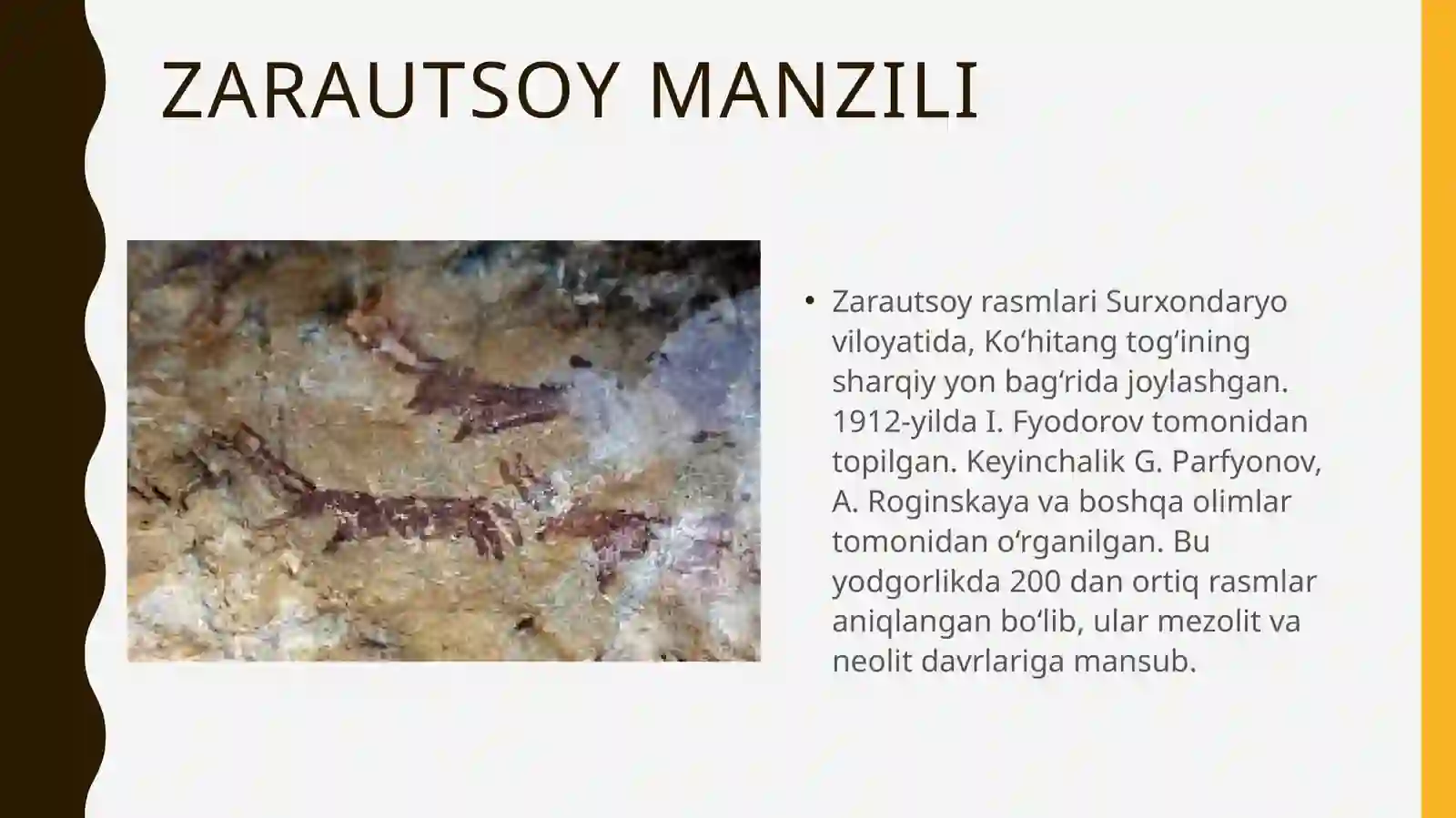 Qoyatoshsuratlari uslublari, Zarautsoy va siypantosh manzillari haqida 4