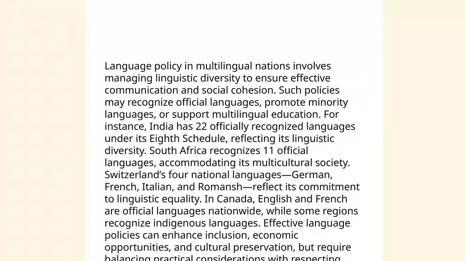National languages 4
