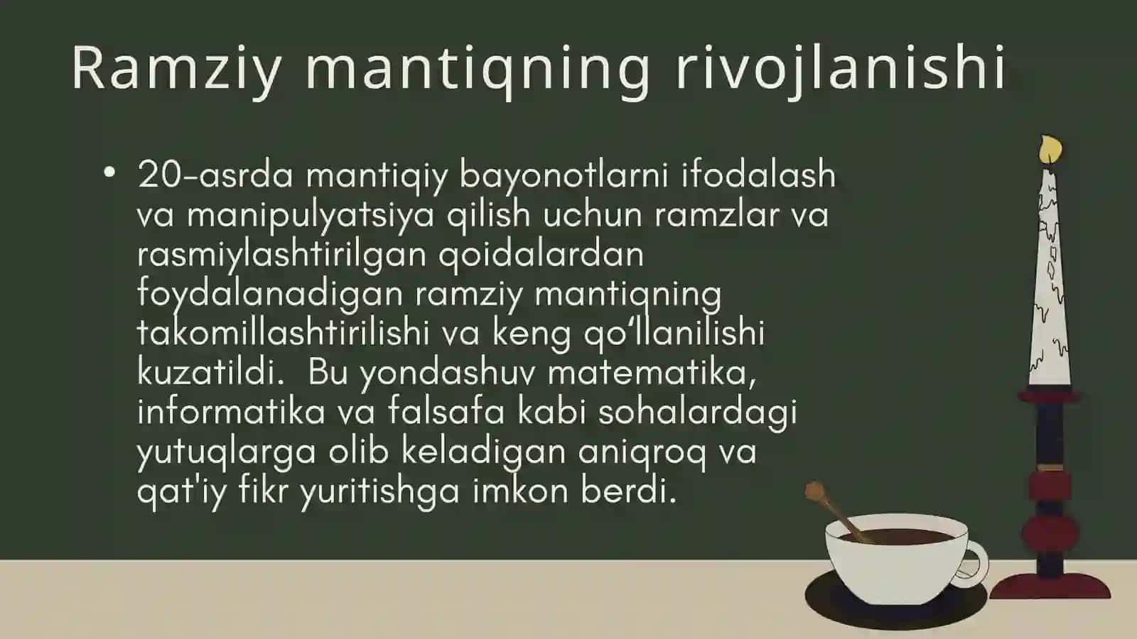 XX asr mantig‘ining o‘ziga xos xususiyatlarining tahlili 4
