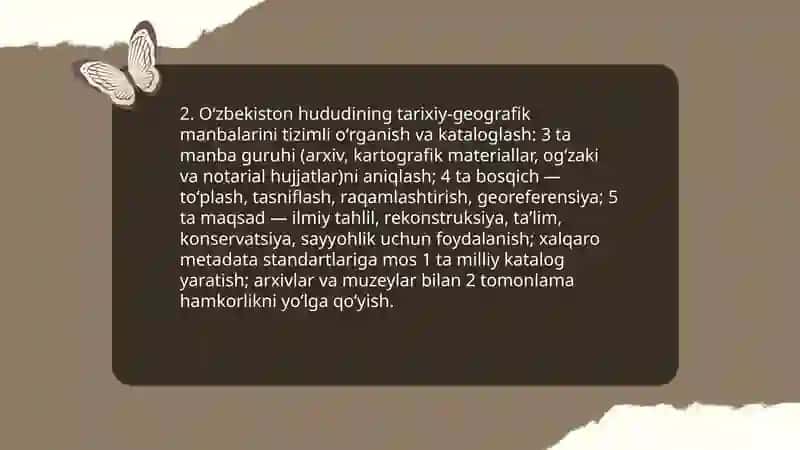 Oʻzbekistonda tarixiy geografiyasi fani taraqqiyoti vazifalari 4