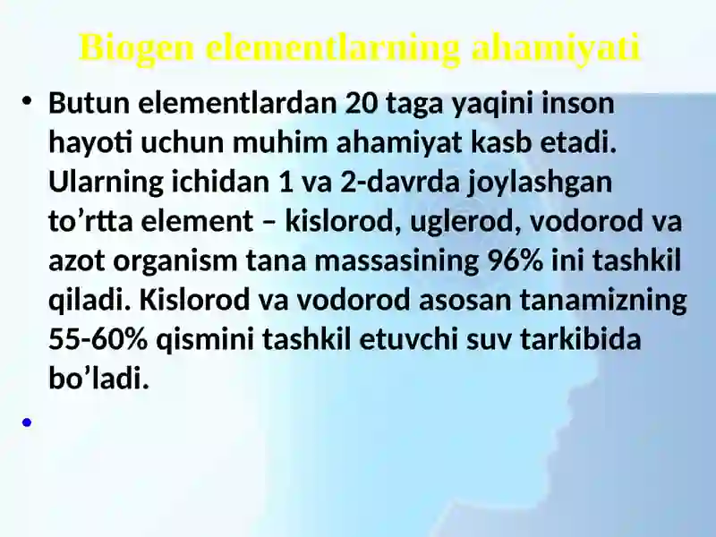 BIOGEN ELEMENTLAR VA ULARNI AHAMIYATI 4