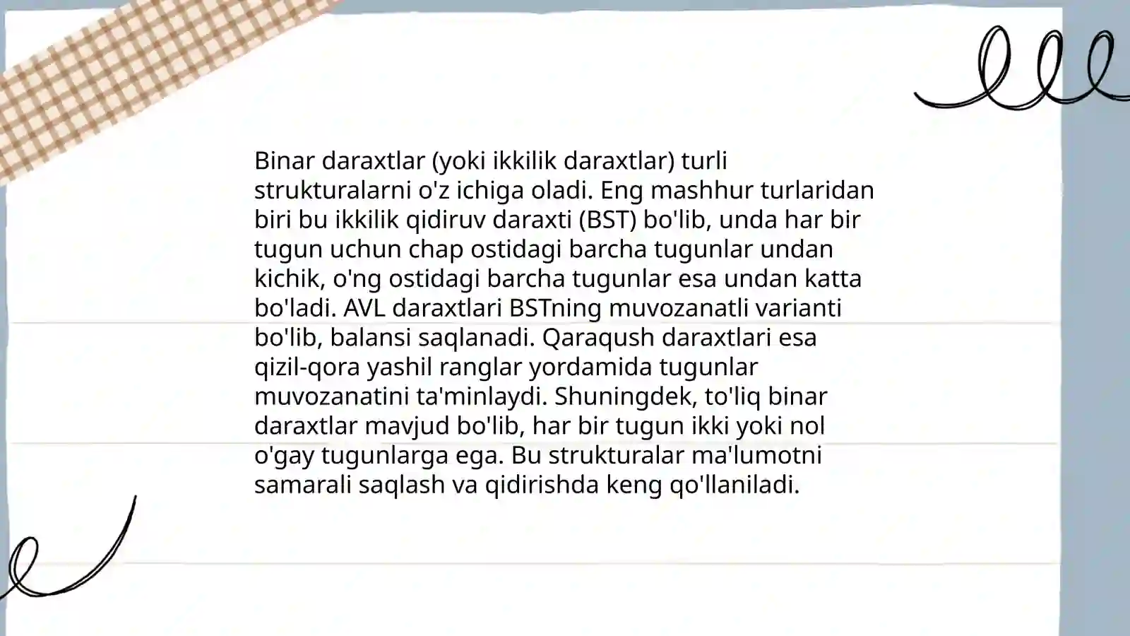 Binar daraxtlar va ular ustida amallar 4