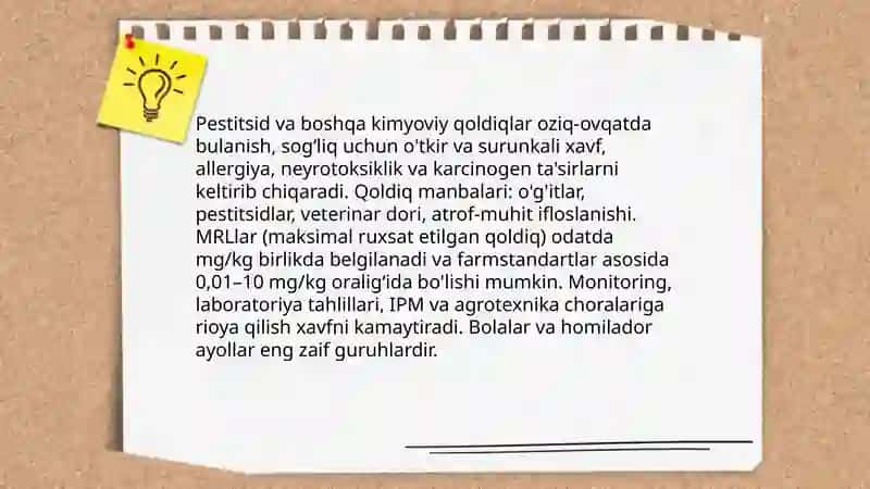 Oziq-ovqat xavfsizligi muammolari 4