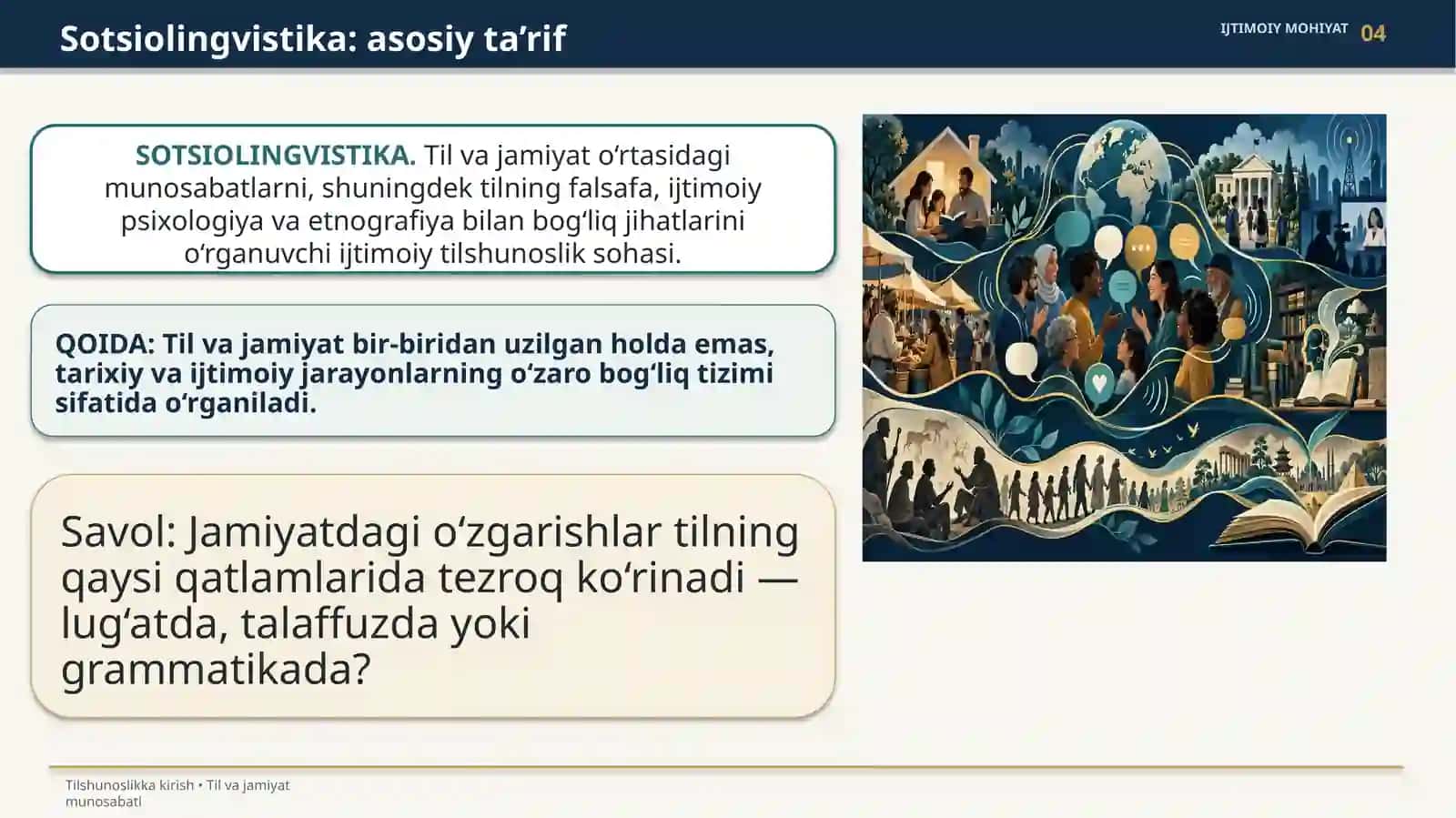 TIL VA JAMIYAT MUNOSABATI 4