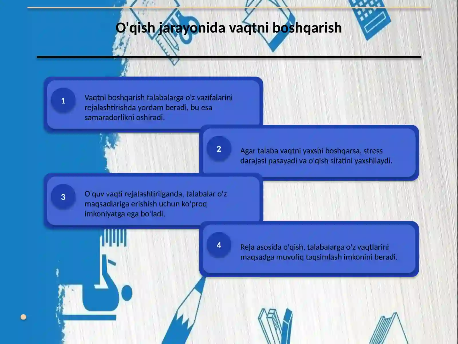 Talabaning o'qish motivlari 4