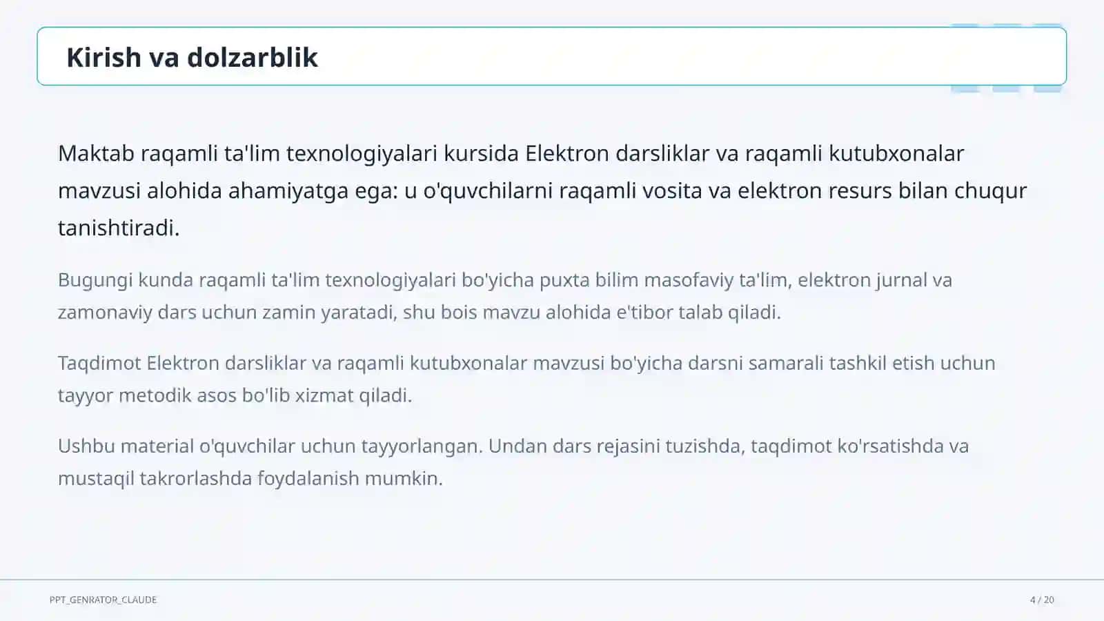 Elektron darsliklar va raqamli kutubxonalar 1