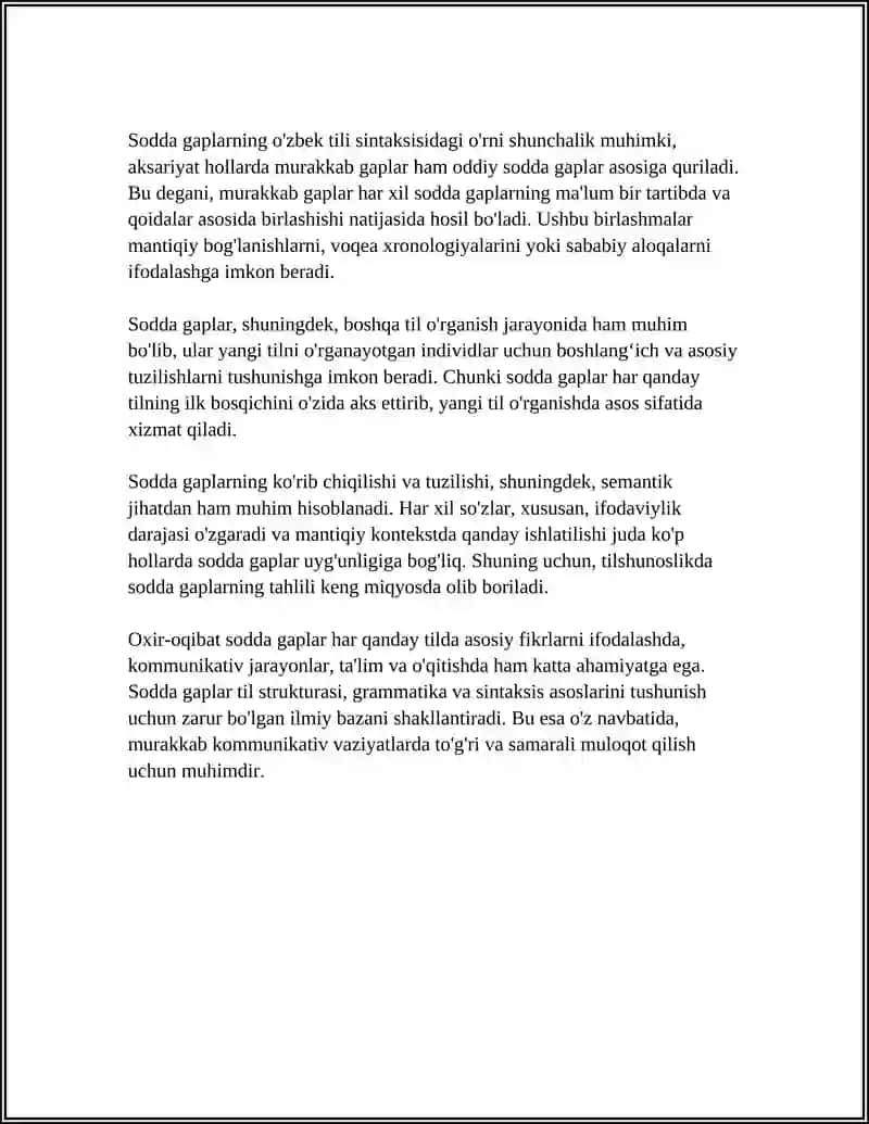 Sodda va Qo'shma Gaplarni O'qitish Metodikasi 4