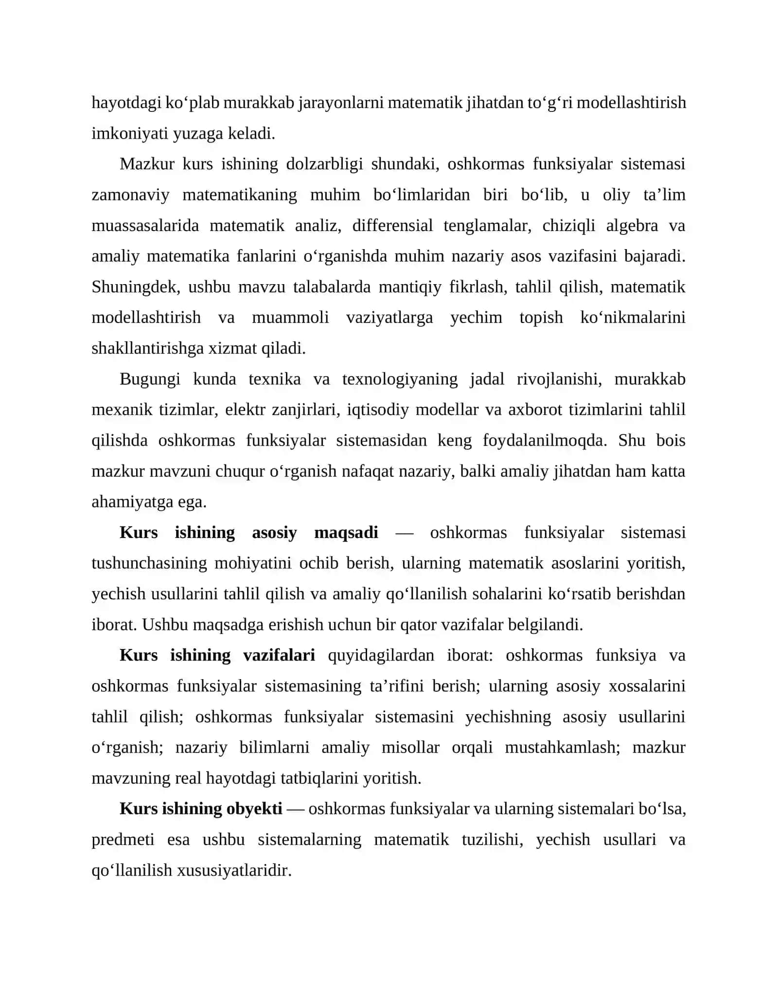 OSHKORMAS FUNKSIYALAR 4