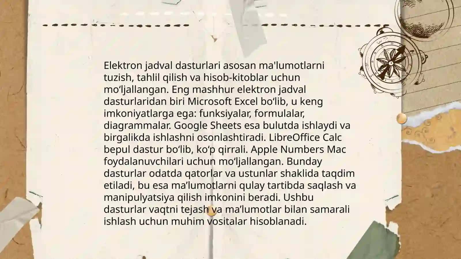 Statistik ma'lumotlarni elektron jadvallar yaratish qayta ishlash 4