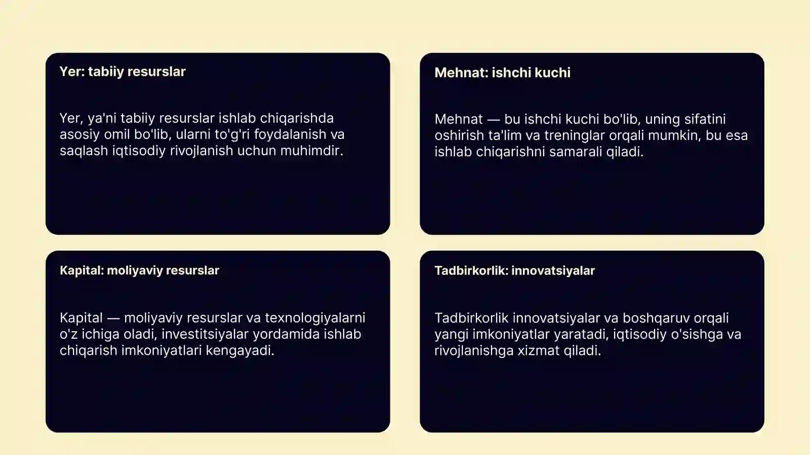 Mikroiqtisodiyotda ishlab chiqarish omillari bozori 4