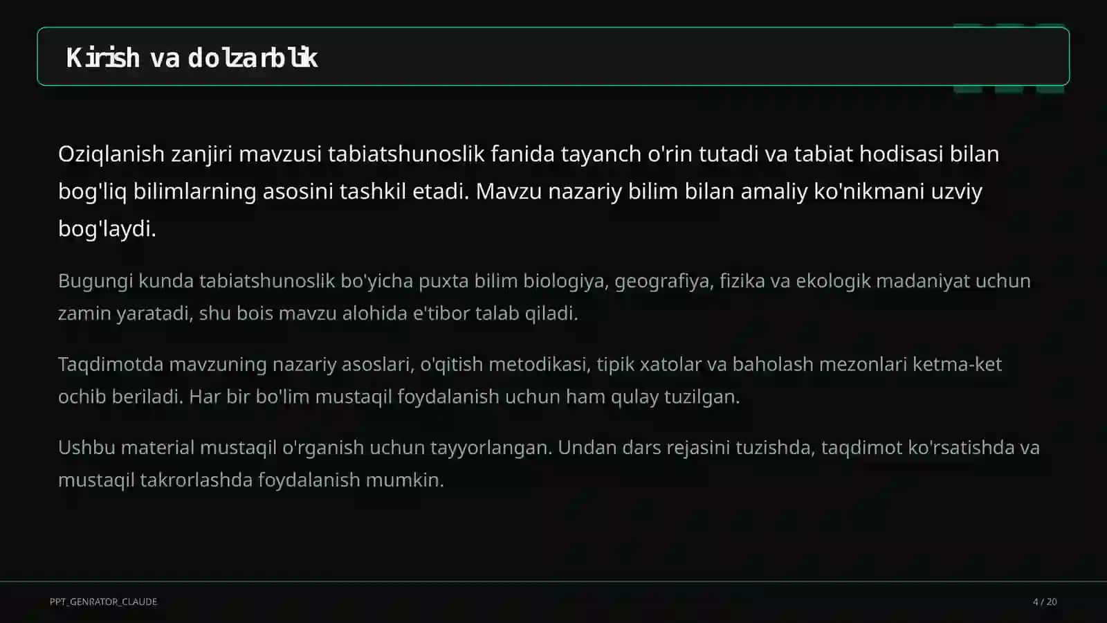 Oziqlanish zanjiri (3-sinf) 3