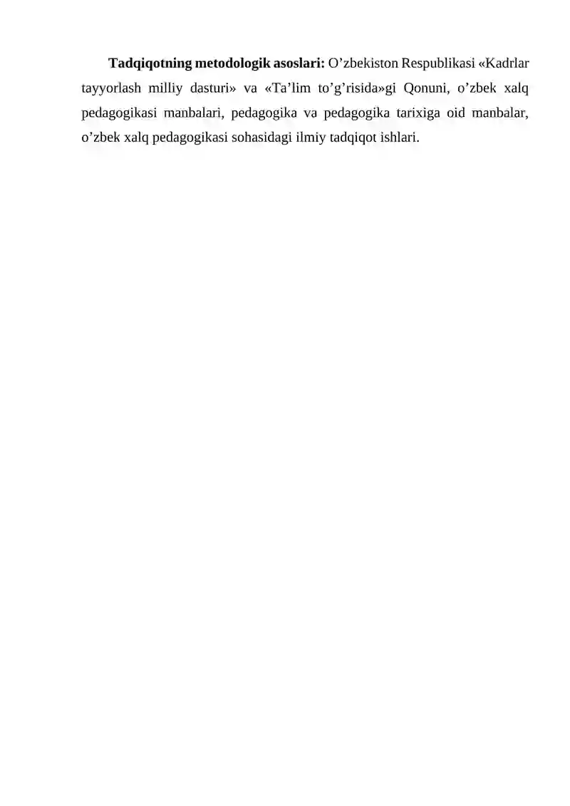 O’zbek xalq pedagogikasining imkoniyatlari va istiqbollari 4