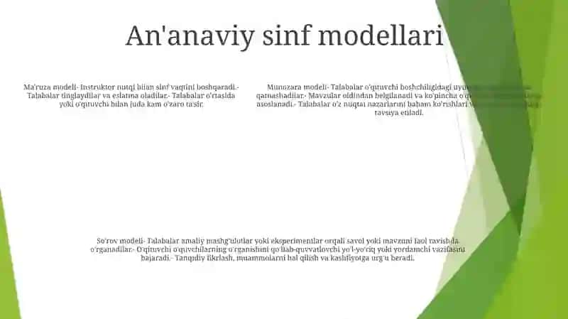 O'Quv Va Pedogogik Amaliyotini Tashkil Etish Shakillari 4